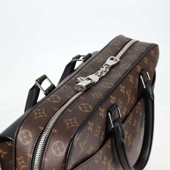 LOUIS VUITTON Monogram Macassar Soft briefcase Bag 2way M56719 LV Auth 118897M - Picture 8 of 15
